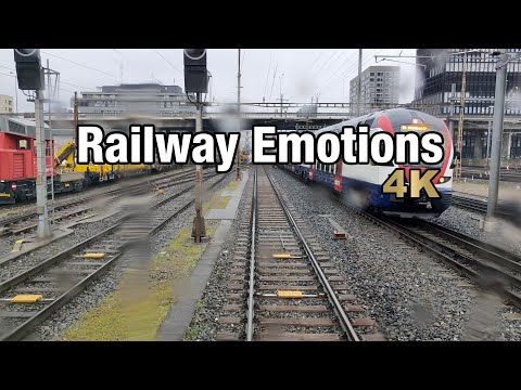 🚆 4K Entspannte Führerstandsmitfahrt im leichten Regen (Schweiz | S19 Effretikon - Dietikon)