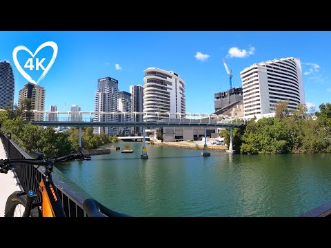 4K Ride Broadbeach - Shops, Parks & Streets - Gold Coast Australia - Virtual Bike Tour - eMTB