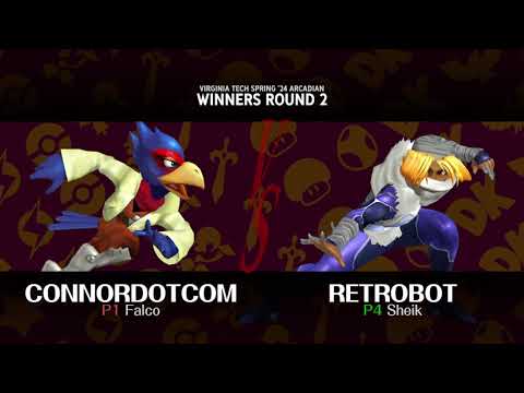 VT Spring 2024 Arcadian - Winners Quarters - ConnorDotCom (Falco) vs Retrobot (Sheik)