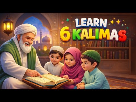 Six Kalimas for kids | Easy way to learn 6 kalimas | Learn Six kalimas in arabic #viral #kids #video