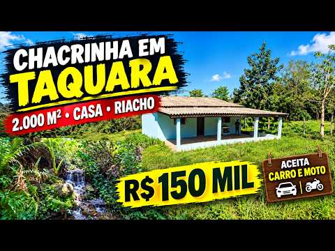[1201] CHACRINHA EM TAQUARA 2.000 M², CASA C/ 2 QUARTOS, RIACHO, POÇO ARTESIANO R$ 150 MIL AC CARRO