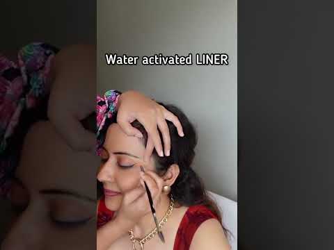 Rate my Graphic liner and Crystal Makeup Look #shorts