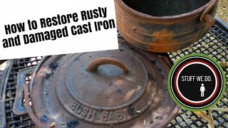 How to Clean Rusty Cast-Iron and a braai/BBQ