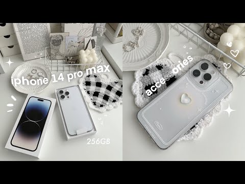 iphone 14 pro max unboxing (silver) + accessories ft. moft