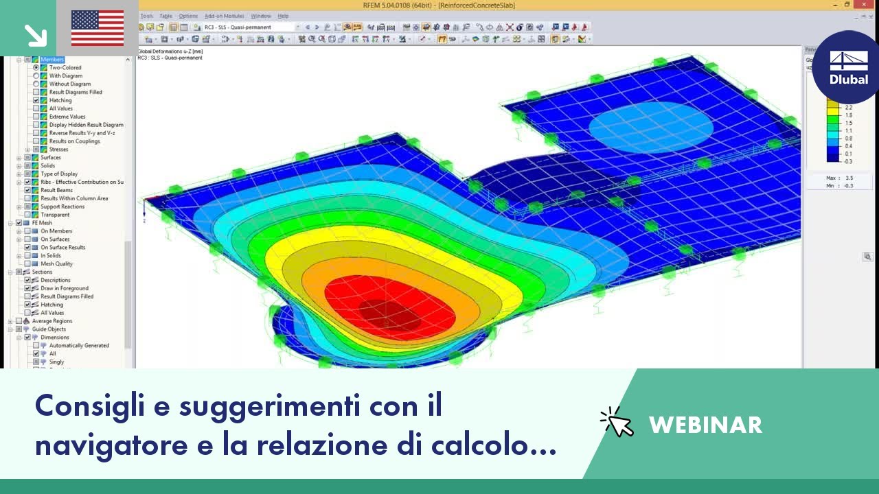 Webinar: Consigli e suggerimenti con il navigatore e la relazione di calcolo in RFEM