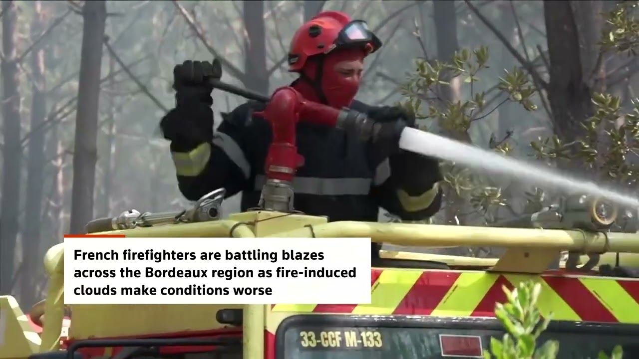 French firefighters battle major Bordeaux wildfire ahead of fourth heat wave