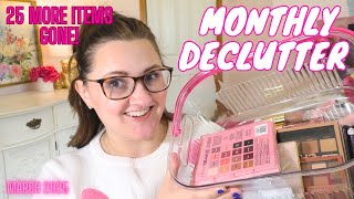 Monthly Makeup Declutter | 25 more items LEAVING my collection for good!