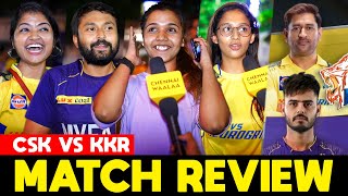 Phenomenal CSK" - Eden Gardens Turns Chepauk!!! | CSK vs KKR Match Public Review | Dhoni | IPL 2023!