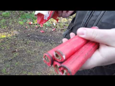 Frühe 90er Weco Superböller 2 - Rot/Weiß - Graue Lunte - in Pappe verhüllt