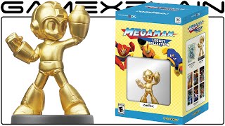 Gold Mega Man amiibo & Legacy Collection: Collector's Edition Unboxing (3DS)