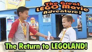 THE RETURN TO LEGOLAND! The GREAT LEGO MOVIE ADVENTURE Continues!  Make-A-Wish