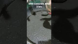 M90 Concrete with glass fiber & PP Fiber After 4 hrs 650mm Flow #concrete #admixture