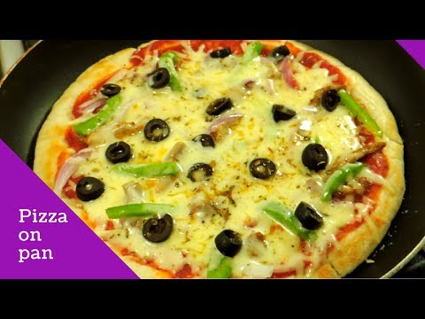 How To Make Pizza On Pan Or Tawa - How To Make Pizza Without Oven by (HUMA IN THE KITCHEN) Video