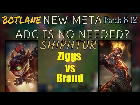 Shiphtur | ZIGGS vs BRAND | ZIGGS Adc | Challenger Gameplay | Patch 8.12