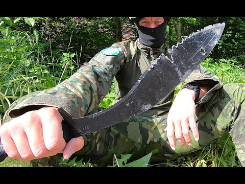 COLD STEEL KUKRI PLUS MACHETE - DESTRUCTION TEST - UNTIL IT BREAKS - 1055 CARBON STEEL - UNBOXING