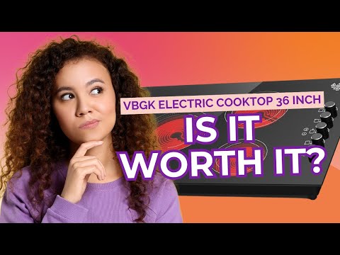 36 Inch Electric Cooktop, 5 Burner Stove Top 9600W, Built in Electric Cooktop（34.3 inchx19.4 inch）, Magnetic Knob video review thumbnail