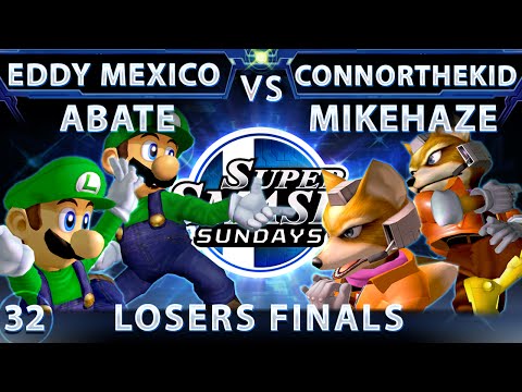 SSS 32 - XTR Eddie Mexico & Abate (Green) Vs JJs Mike Haze & Connor (Red) SSBM - Losers Finals Melee