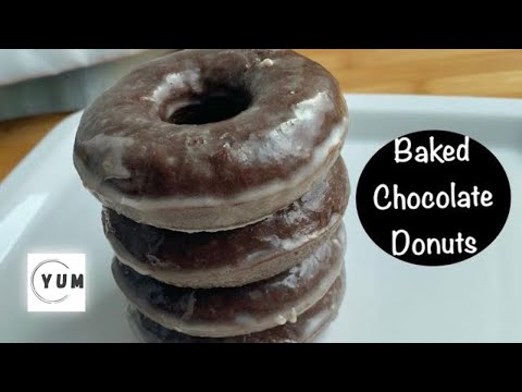 Easy Healthy Baked not fried Chocolate Donuts ready in 20 minutes Recipe