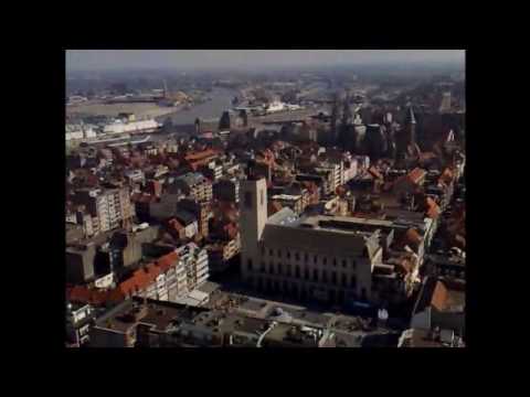 Oostende vanaf ca 100m hoogte.