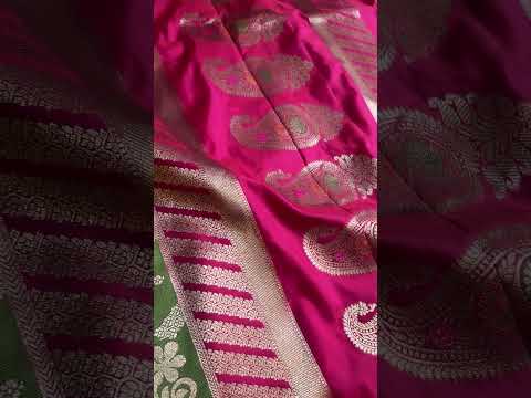 Twill Silk Handloom Saree with Cut Work Chaukari Rangkaat Pallu