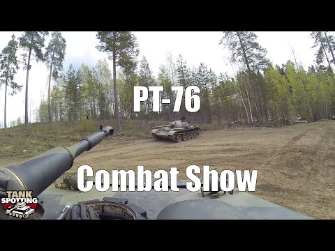 PT-76 Amphibious Tank Combat Show #1 Morning Turret Camera - Kevätsawutus 2019