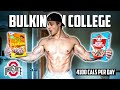 BULKING IN COLLEGE | 4100 CALORIE DIET TO GAIN MUSCLE!!