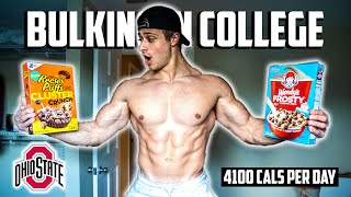 BULKING IN COLLEGE | 4100 CALORIE DIET TO GAIN MUSCLE!!