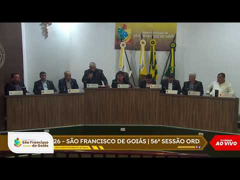 56ª SESSÃO ORDINÁRIA DE 2026 - SÃO FRANCISCO DE GOIÁS