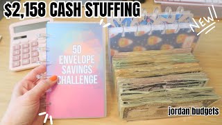 THE BIGGEST CASH STUFFING (for me) | $2,158 | WELL Y'ALL | LOW INCOME | JORDAN BUDGETS