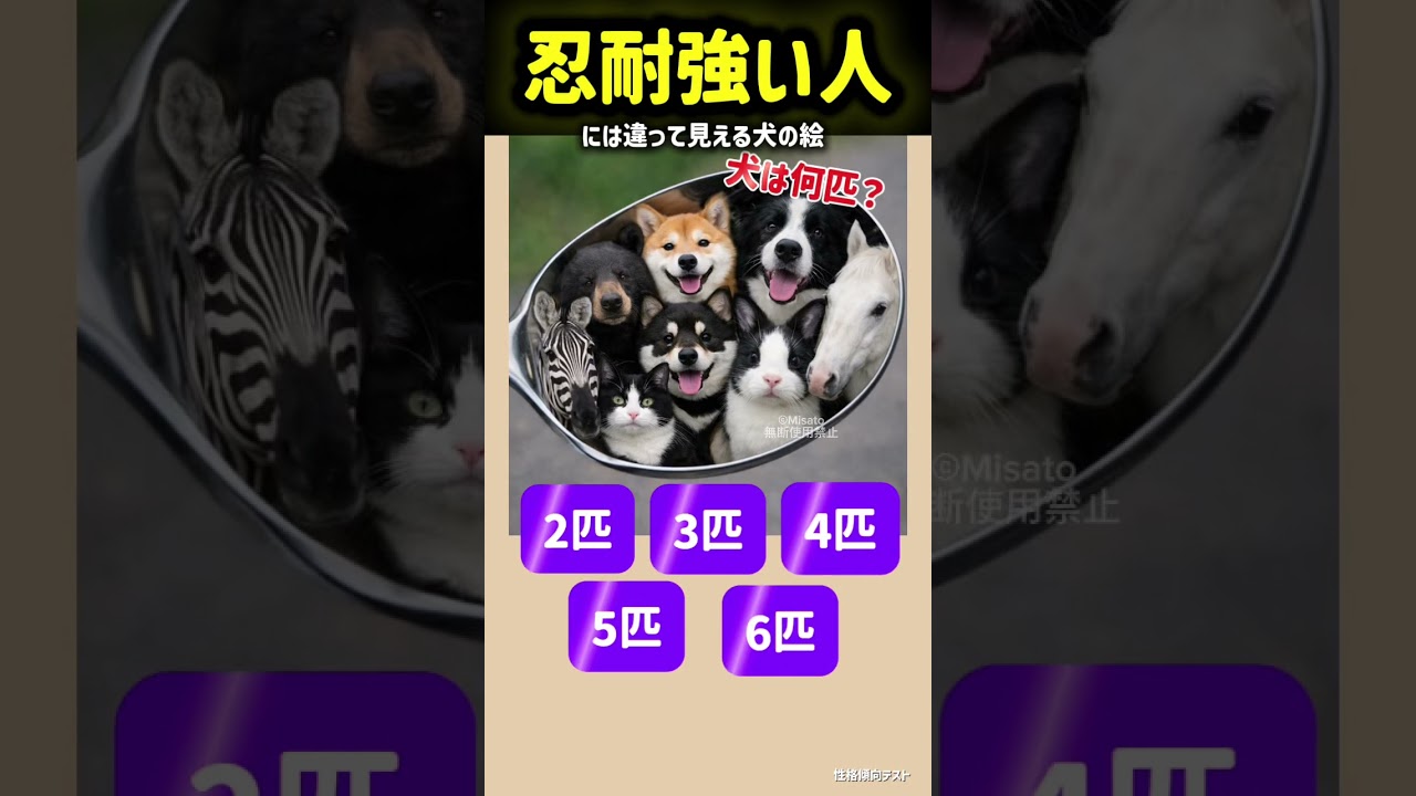忍耐強い人には違って見える犬の絵👀犬は何匹？