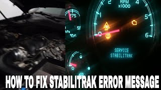how to fix  the service stabilitrak error message