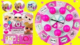 LOL SURPRISE GAME LOL Glitter Series Fun Board Game With Queen Bee, Diva, Luxe, Coconut QT