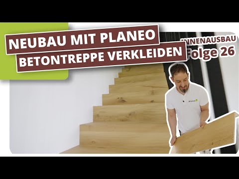 Betontreppe mit Parkett verkleiden
