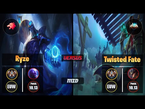 Challenger RYZE [Predator] (Mid) VS  TWISTED FATE - Challenger EUW Patch 10.13
