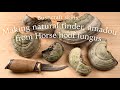 Best way how to make natural tinder Amadou, Horse hoof fungus, making fire with flint & steel, taula