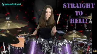 Ozzy Osbourne ∞ Straight to Hell ∞ Drum Cover By Simone Lockhart