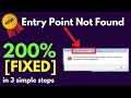 The Procedure Entry Point Not Found Dynamic Link Library Error Fixing In Windows 10 11 7