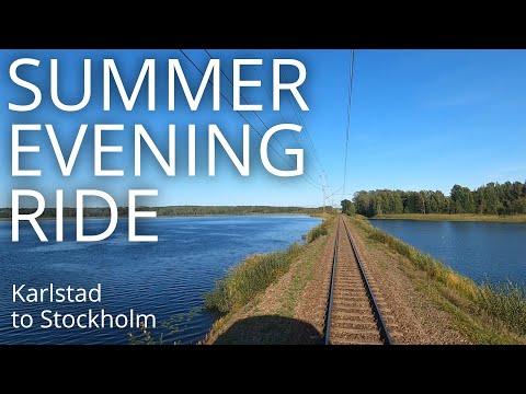 TRAIN DRIVER'S VIEW: Summer evening ride (Karlstad-Stockholm)