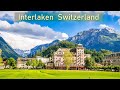 Interlaken Switzerland Walking In Rainy Weather