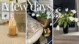 VLOG | Hobby Lobby shop with me + mini haul, new spring decor & vintage/antiques decor, V-Day date