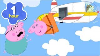 Daddy Pig FALLS Out of Airplane! 🪂 Peppa Pig Full Episodes | 1 Hour of Kids Cartoons
