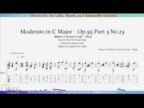 Opus 59 Part 3 No 23 - Moderato In C Major - Matteo Carcassi