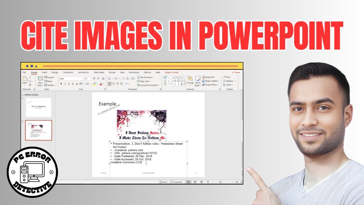 How to Cite Images in Powerpoint