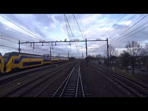 A train driver's view: Leiden CS - Hoorn Kersenboogerd, SLT, 31-Jan-2018.