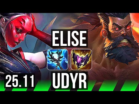 ELISE vs UDYR (JGL) | 7/1/5, Godlike | EUW Diamond | 25.11