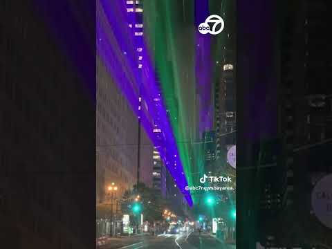 SF's Market Street lit up with laser light show