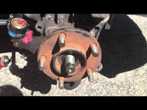 Replacing the front wheel hub assembly on a 4th Gen Chrysler or Dodge minivan.