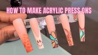 How to make Acrylic press ons| Beginner friendly| Nail art| Tips + Tricks