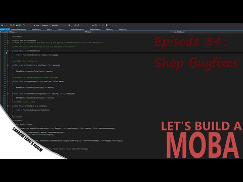 Let's Build a Unity Moba [Ep 34] [Fixing Shop Bugs 10 Min] [C#]