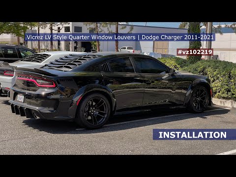 Vicrez LV Style Quarter Window Louvers vz102219 | Dodge Charger 2011-2021 | Installation